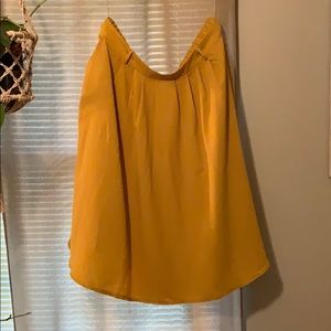 ModCloth yellow front pleated skirt size 3x